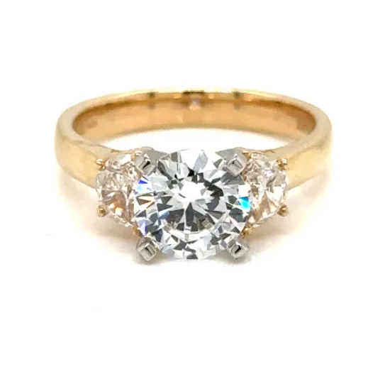 Crystal stack rings-14K Yellow Gold 0.47cttw SI G-H Diamond Semi-Mount Ring by Rego