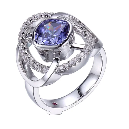 Sturdy gold rings-Sterling Silver Tanzanite Ring by ELLE