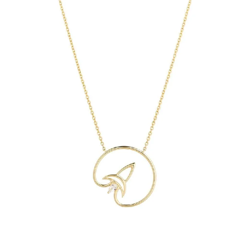 Full bib necklaces-Cosmo Voyager 18K Gold Plated Necklace w. Zirconia