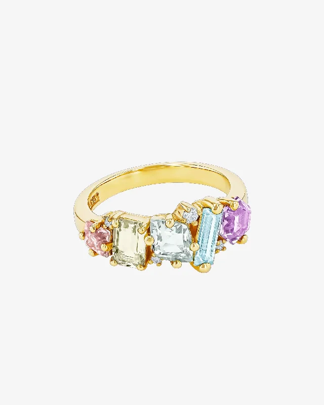 Braided motif rings-Nadima Blend Pastel Ring