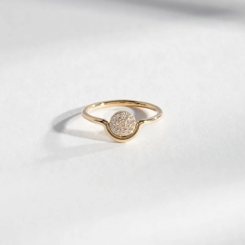 Carved texture rings-Bodu Ring with Lab-grown diamonds