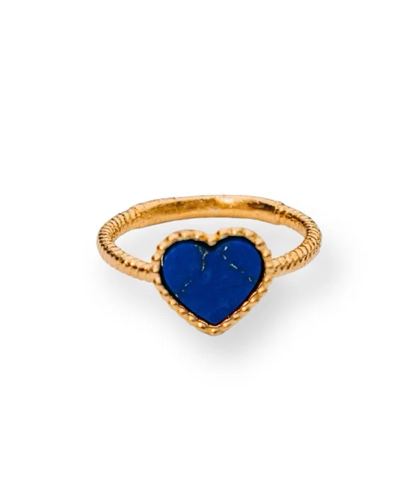 Little wing rings-Heart of the Sea Ring - Cobalt