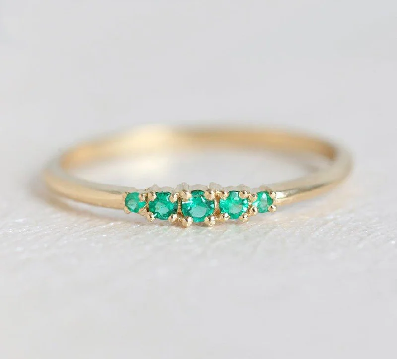 Topaz solitaire rings-Monroe Emerald Ring