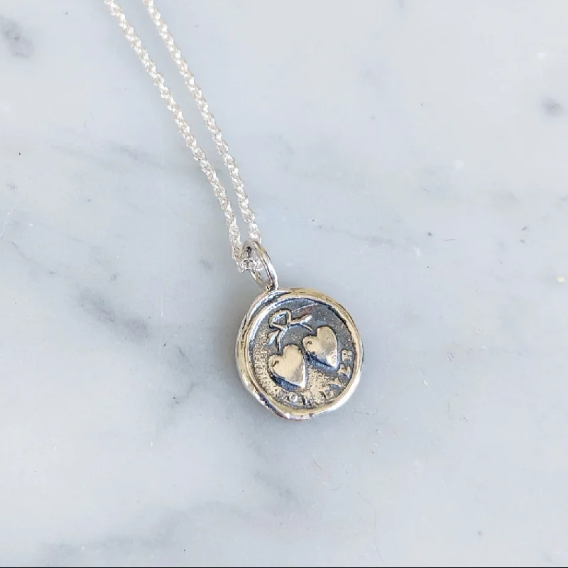 Chained layer necklaces-Forever Wax Seal Necklace