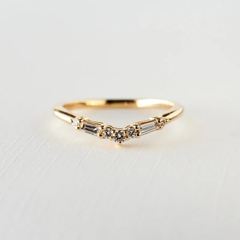 Trapezoid stone rings-Millie Ring - All diamond