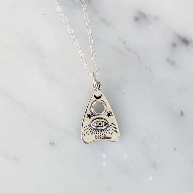 Indian style necklaces-Ouija Planchette Charm Necklace