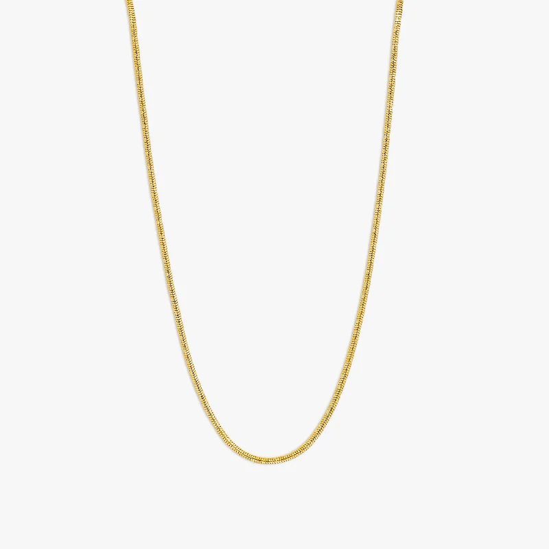 Spinel stone necklaces-Serpente 2.4MM Snake Chain Necklace In 18K Yellow Gold Plated