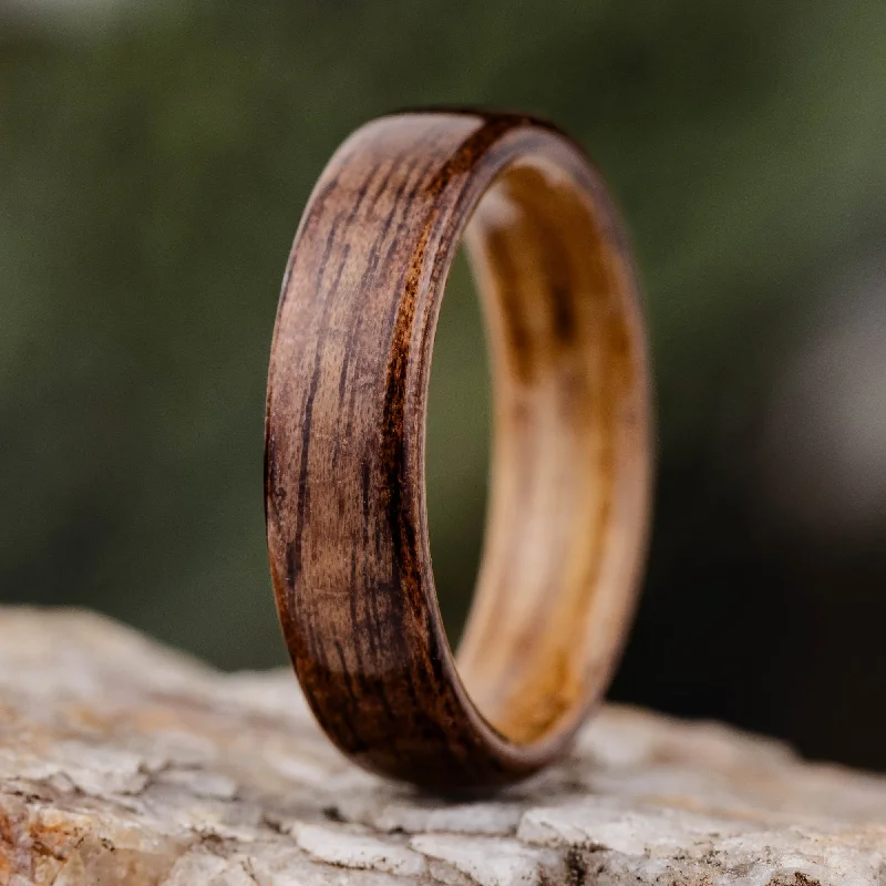 Classic lock rings-Solid Custom Wood Ring