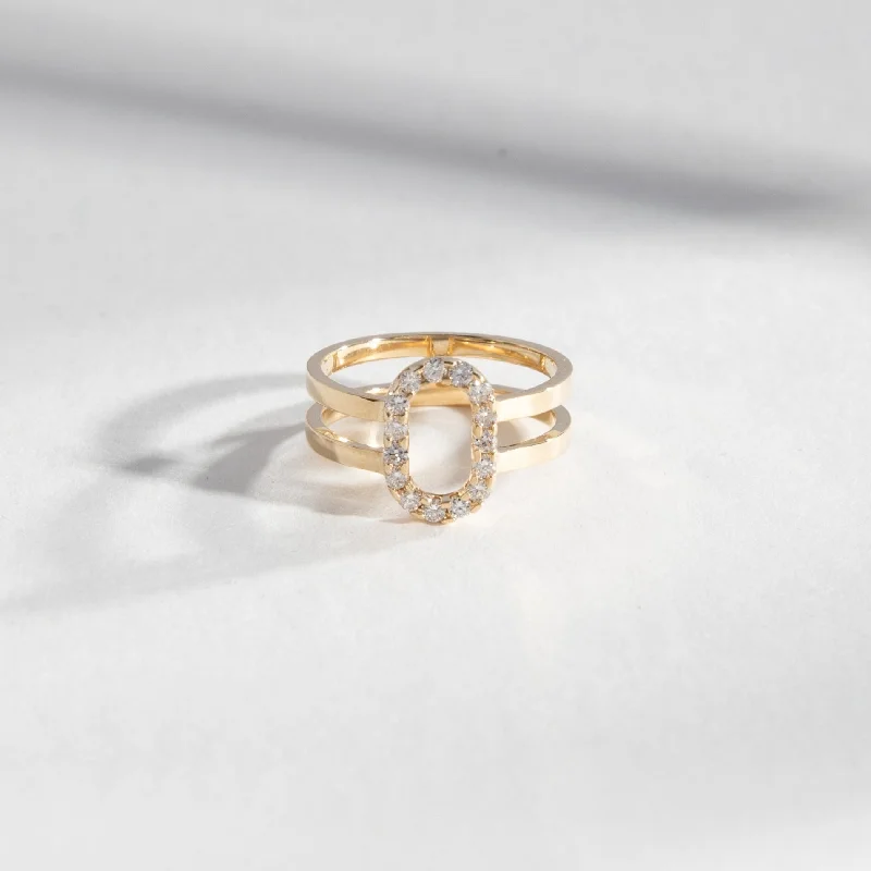 Oval stone rings-Maiti Ring with Lab-grown Diamonds