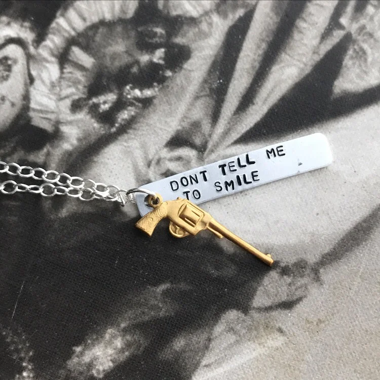 High-gloss necklaces-Don't Tell Me To Smile Necklace