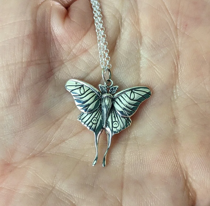 Prism crystal necklaces-Luna Moth Necklace