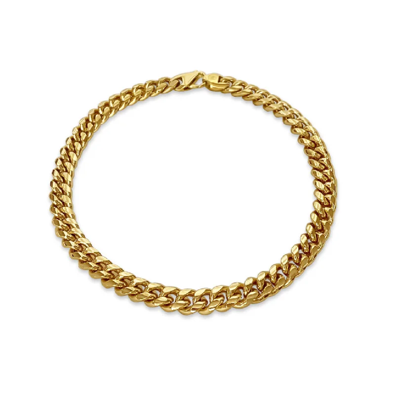 Ripple pattern necklaces-Chain Link 18K Gold Plated Necklace