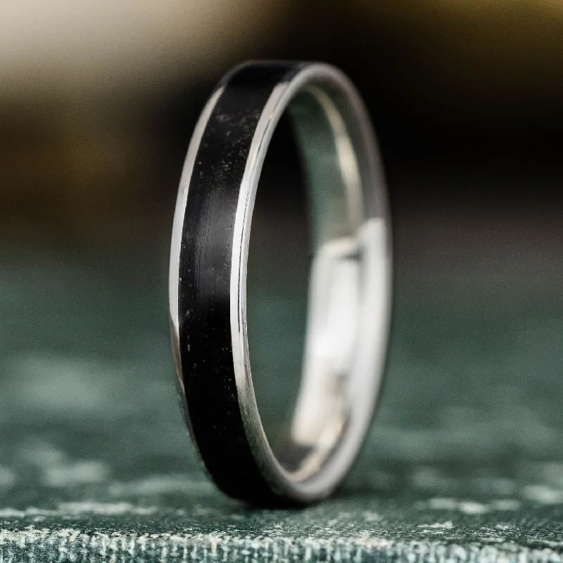 Oval stone rings-The Obsidian | Women's Silver & Black Obsidian Ring