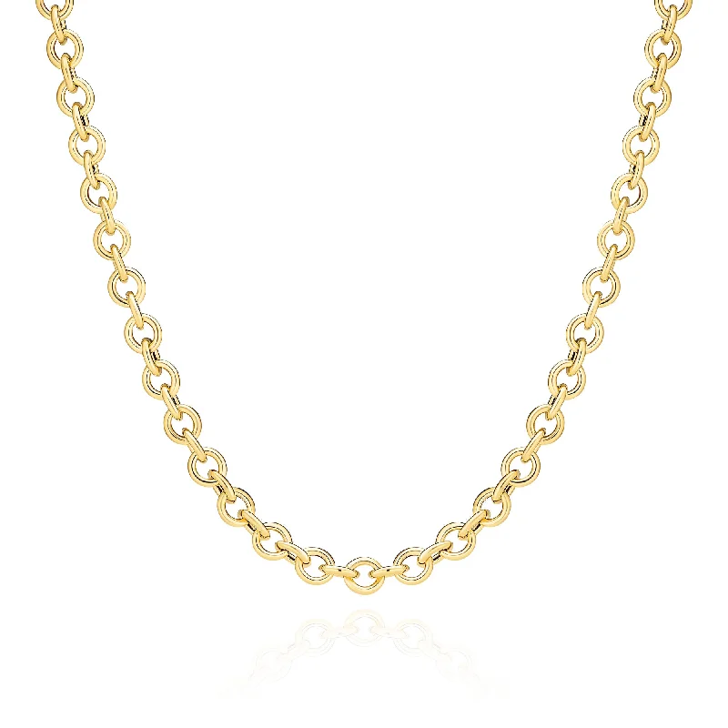 Flush clasp necklaces-Carrara Gold Plated Chain