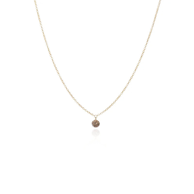 Bee charm necklaces-Necklace FREE SPIRIT brown diamond