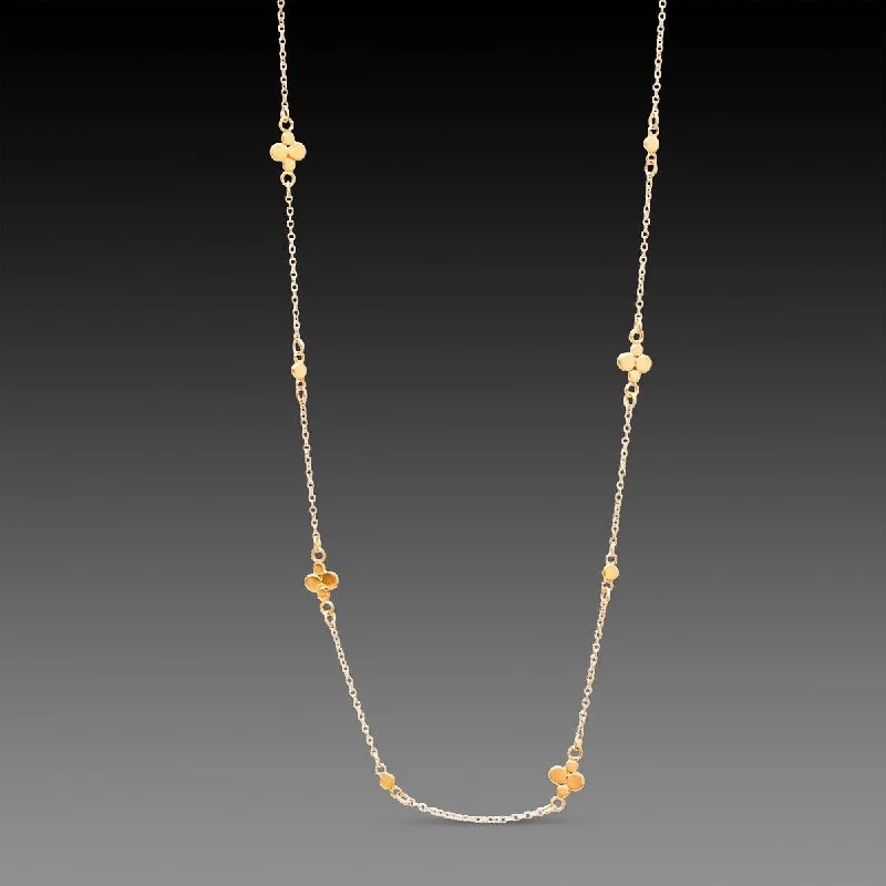 Wave shape necklaces-Delicate Gold Disk Chain Necklace