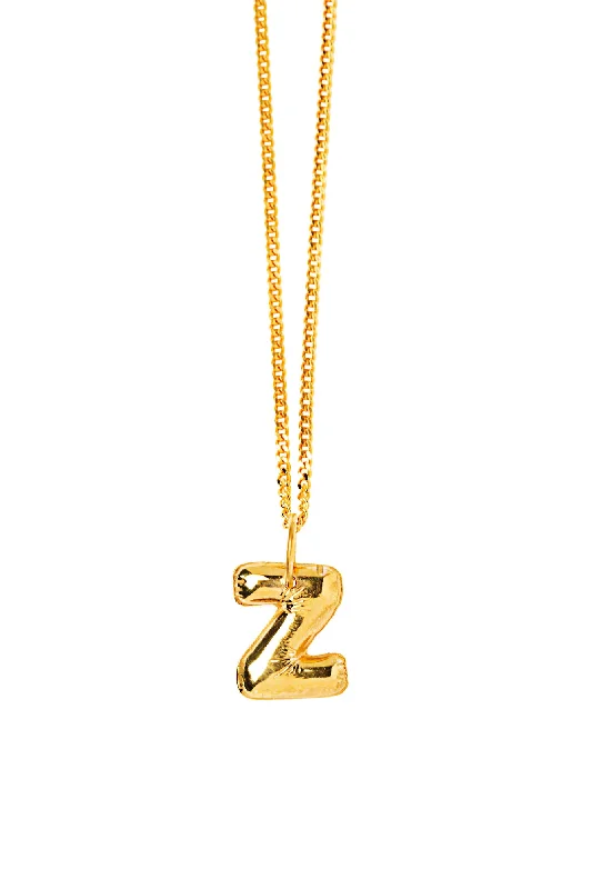 Ribbon tassel necklaces-Letter Z Gold Plated Necklace