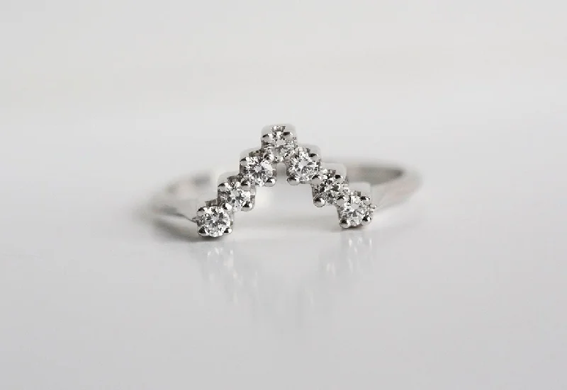 Elastic open rings-Diamond Wedding Ring, Wedding Ring