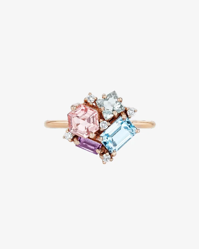 Warding eye rings-Amalfi Pastel Blossom Ring