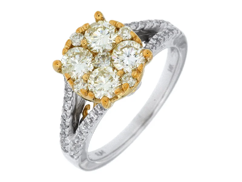 Classic deco rings-Diamond Fashion Ring