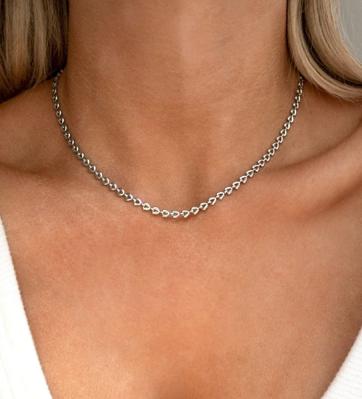 Premium diamond necklaces-Kendra Necklace | Silver