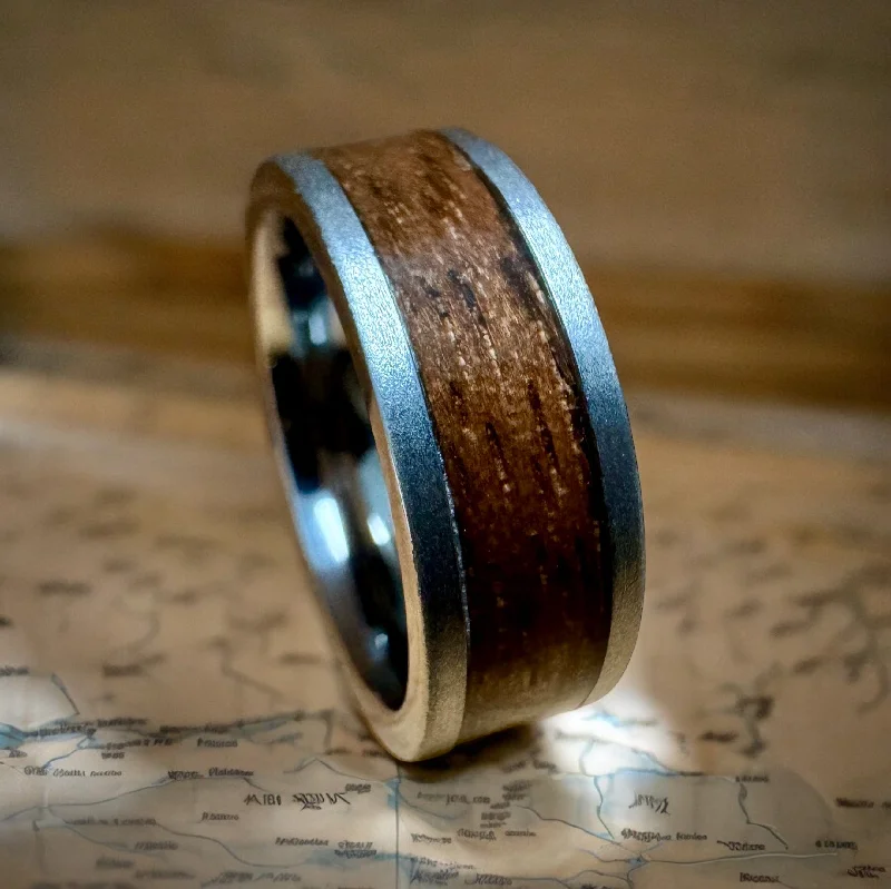 Fired clay rings-“The Major” 100% USA Made Ring With Wood From A M1 Garand Tungsten Ring