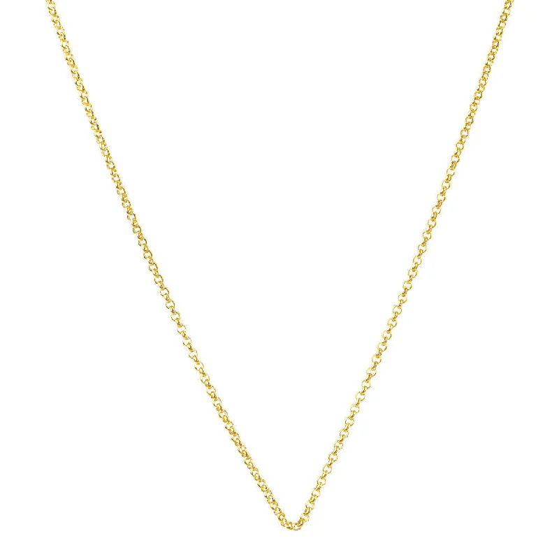 Sharp-line necklaces-Long Adjustable Chain Gold Plated Necklace