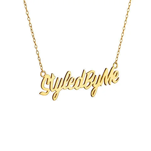 Twisted link necklaces-Styled By Me Gold Plated Necklace