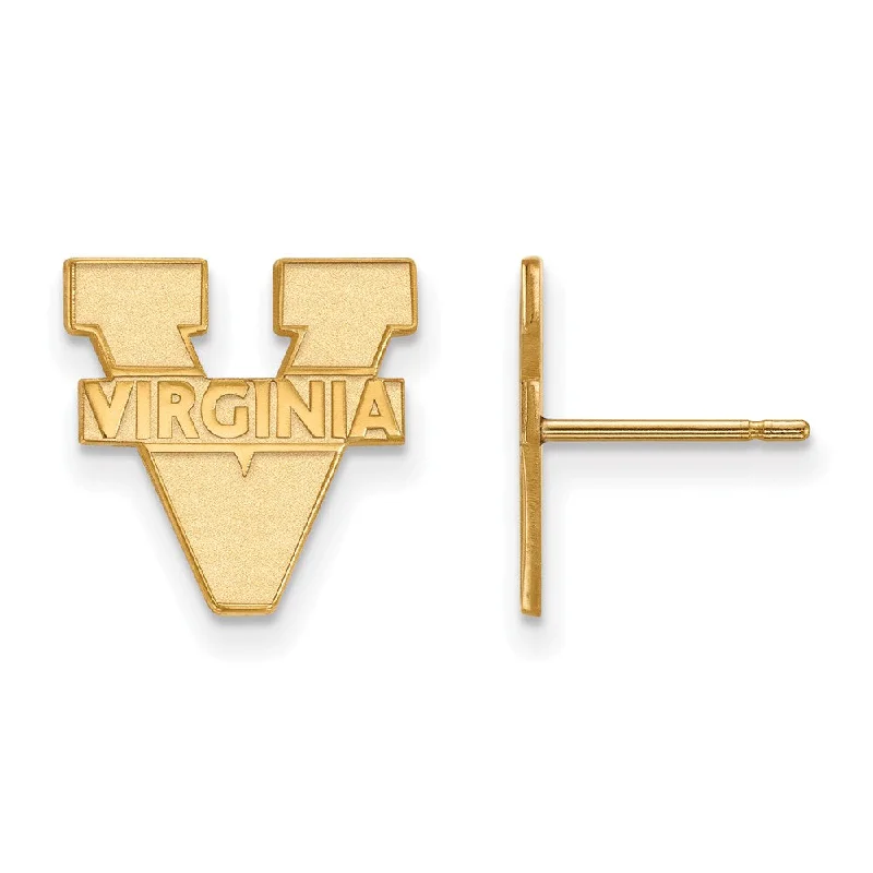 Bare dot earrings-14k Yellow Gold University of Virginia Small Post Earrings