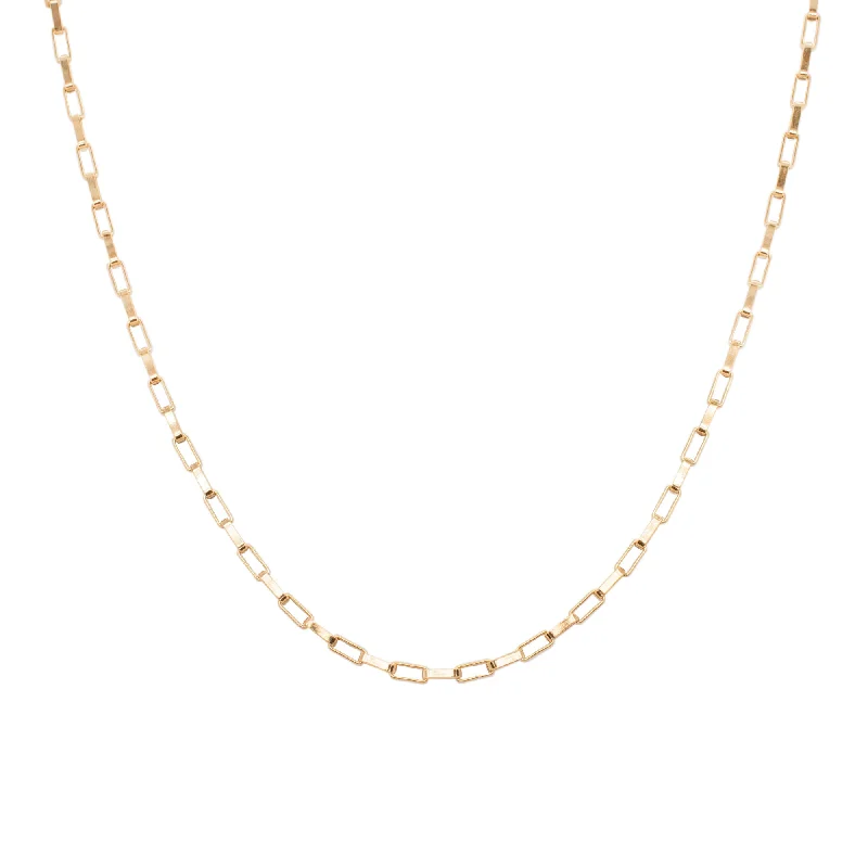 Sturdy chain necklaces-Plain Gold Plated Necklace