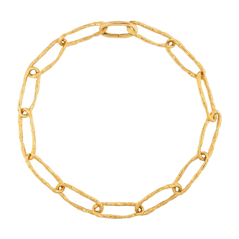 Bold chain necklaces-Oval Link Gold Plated Necklace