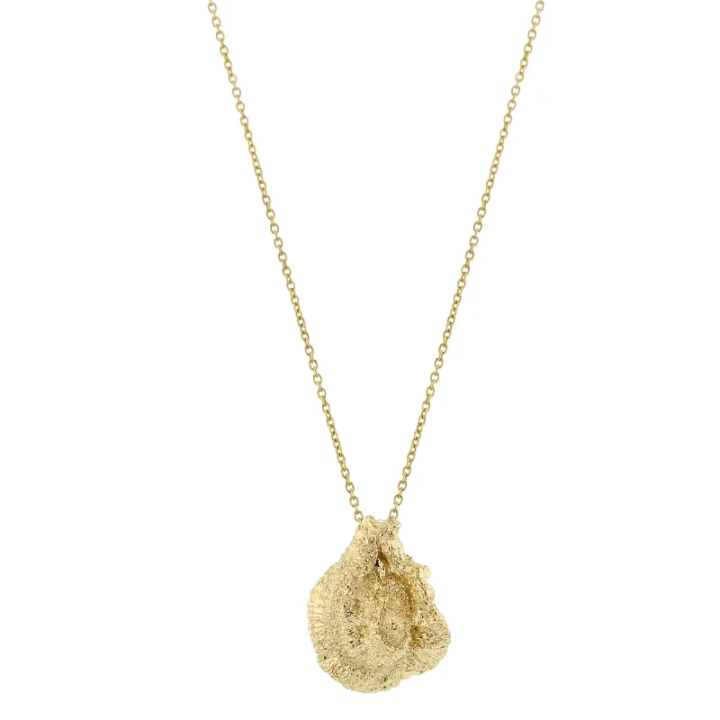 Chained layer necklaces-Primeval Forest Gold Plated Necklace