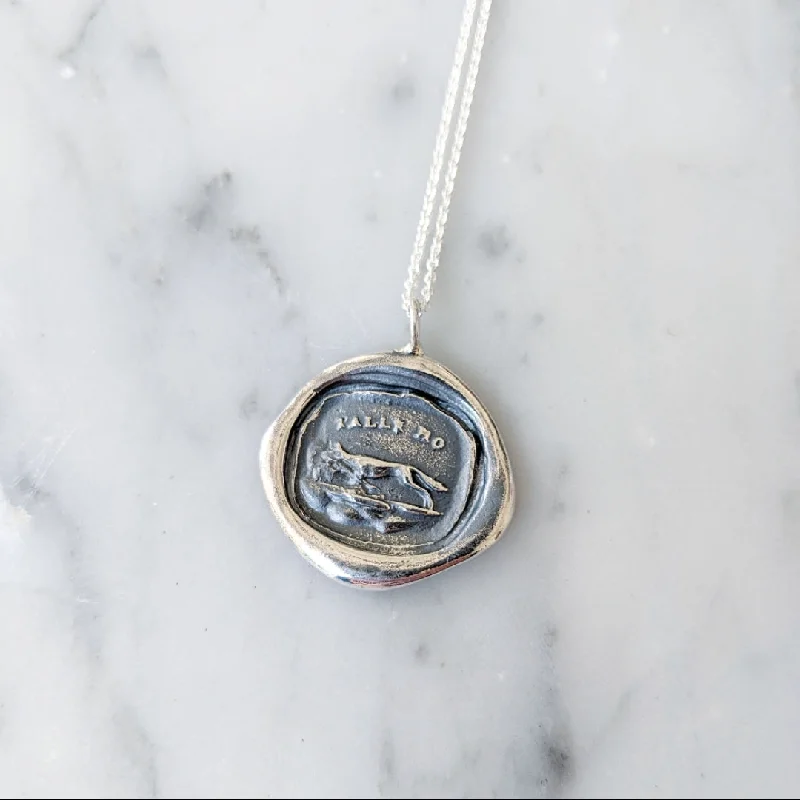 Radiant druzy necklaces-Tally Ho Wax Seal Necklace