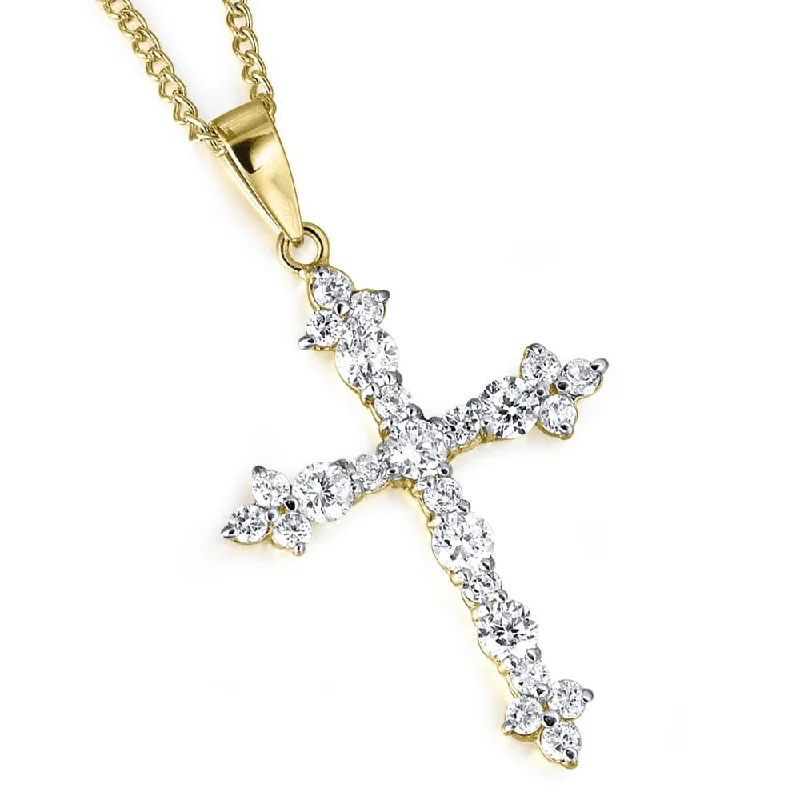 Prism crystal rings-Shimmering Cross Pendant