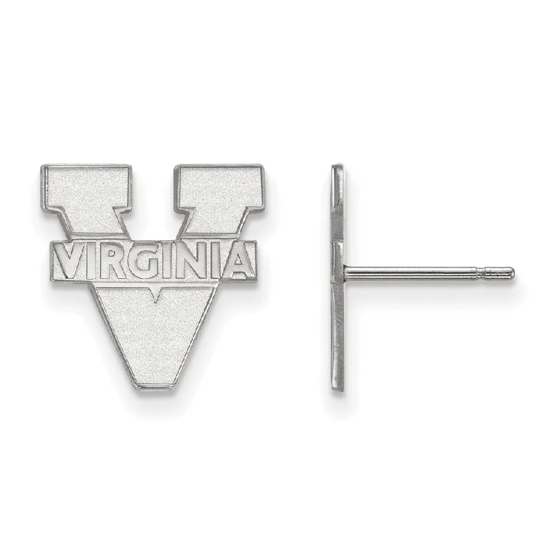 Waterfall drop earrings-14k White Gold University of Virginia Small Post Earrings