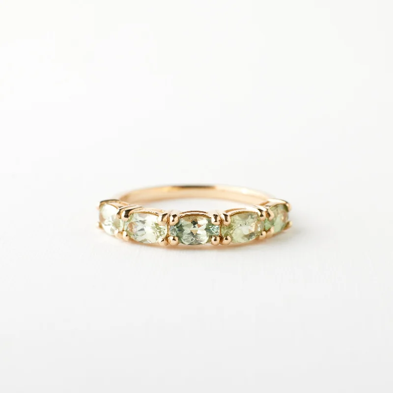 Prism star rings-Seabright Ring - Sage Green Sapphire