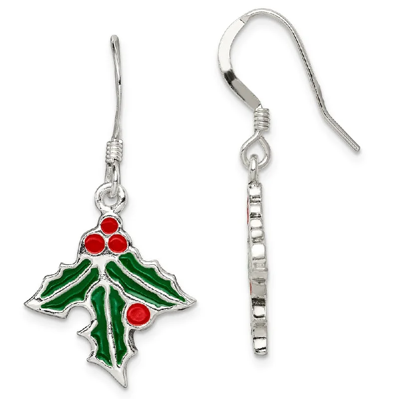 Spinel stone earrings-Sterling Silver Holly Earrings