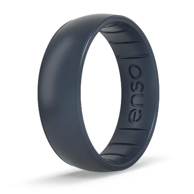 Sweeping art rings-Elements Classic Silicone Ring - Black Pearl