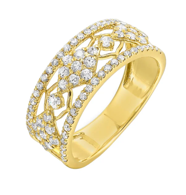 Sturdy stone rings-14K Yellow Gold 0.75cttw I1 G-H Diamond Fashion Ring