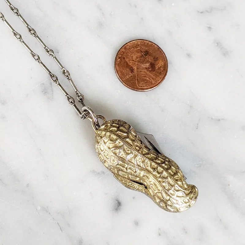 Five-strand necklaces-Vintage Peanut Pocket Knife Necklace