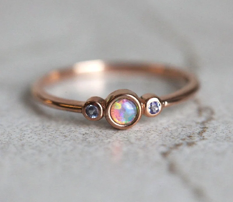 Prism star rings-Rania Opal Ring