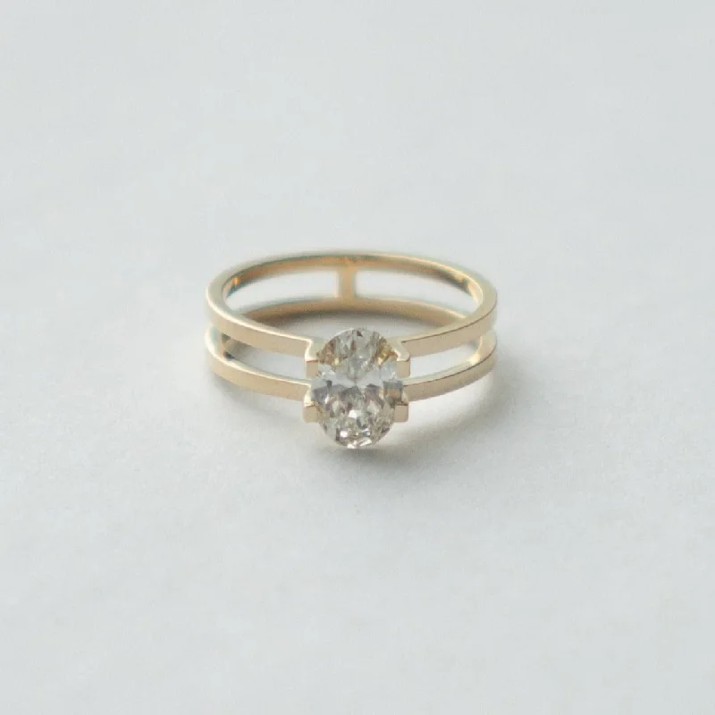 Intricate filigree rings-Mes Ring with 1.00ct Lab-grown Diamond in Gold