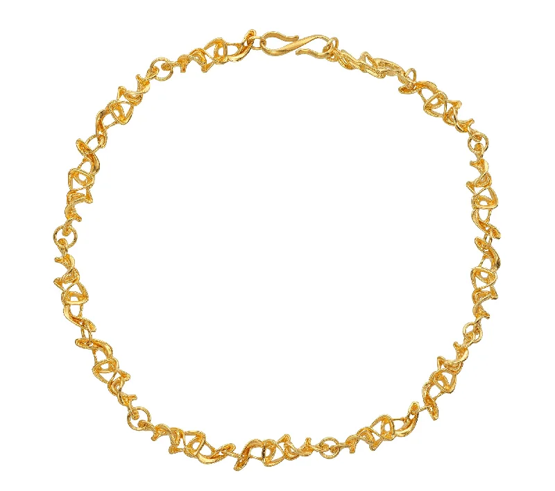 Quirky charm necklaces-Amara Link Gold Plated Necklace