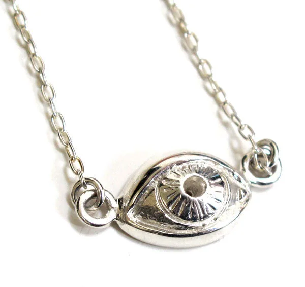 Tarnished silver necklaces-All Seeing Eye Pendant Necklace