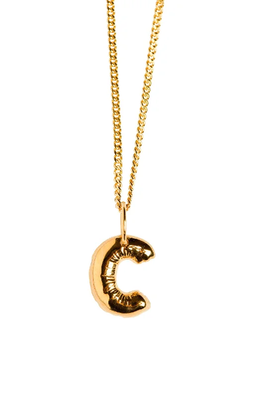 High-gloss necklaces-Letter C Gold Plated Necklace