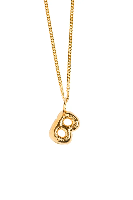 Alexandrite necklaces-Letter B Gold Plated Necklace