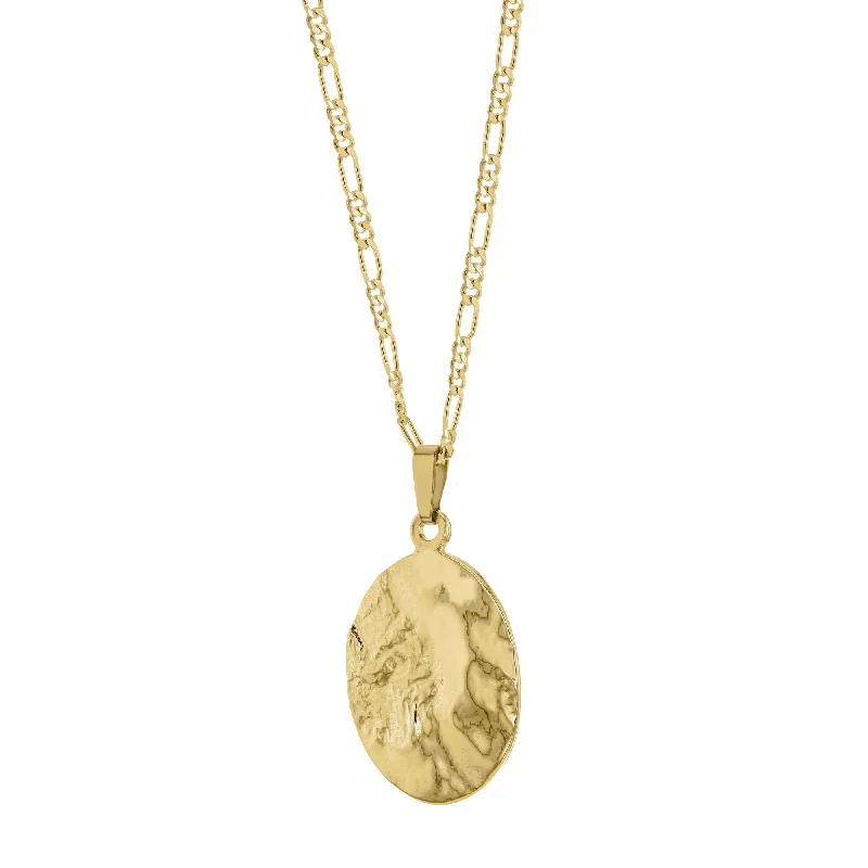 Bee charm necklaces-Impact Cratering Gold Plated Necklace