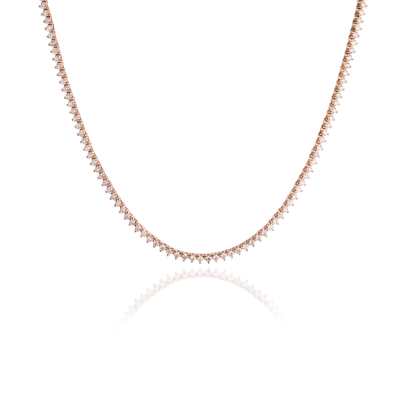 Akoya pearl necklaces-Collier BEVERLY Diamonds All Over