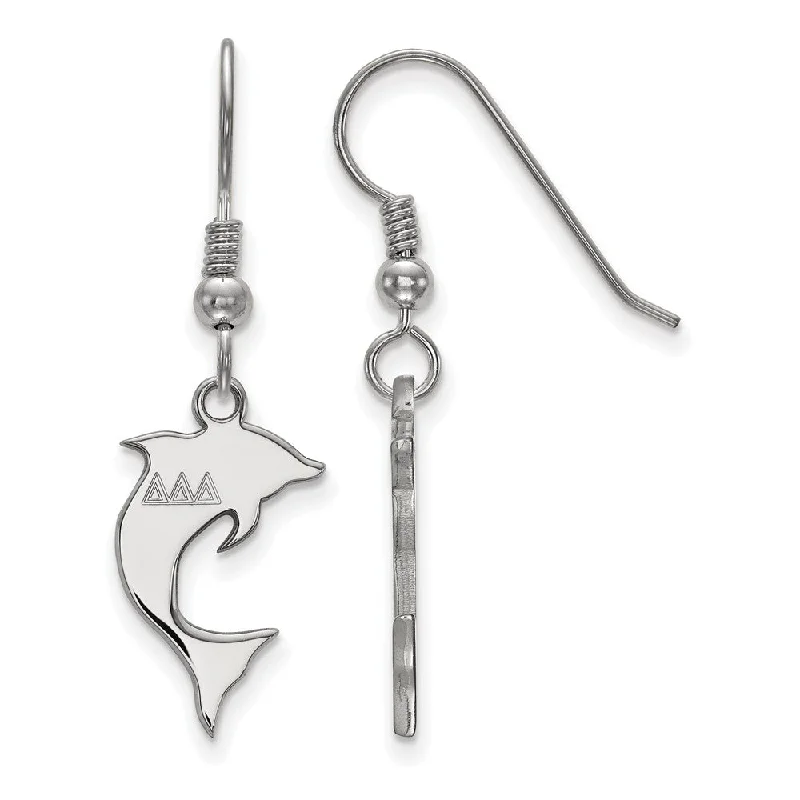 Five-tier earrings-Sterling Silver Delta Delta Delta Small Dangle Earrings