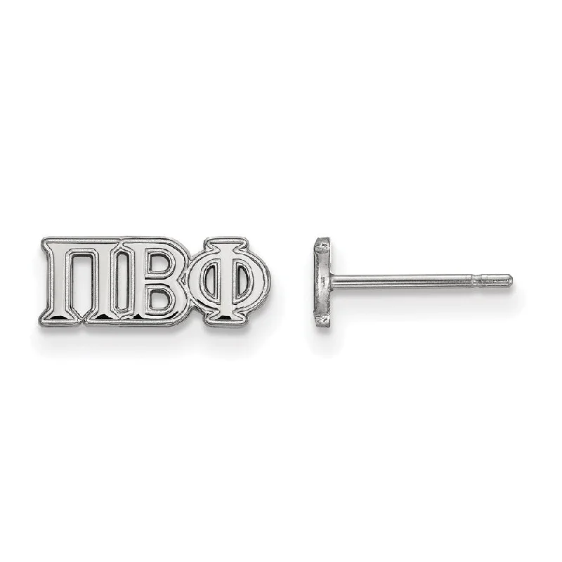 Reef theme earrings-Sterling Silver Pi Beta Phi XS Greek Letters Post Earrings